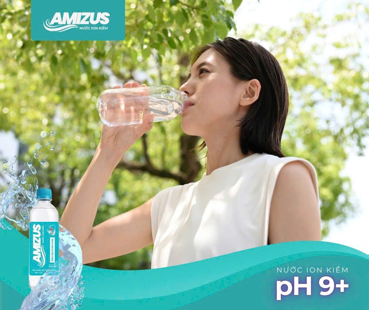 Nước ion kiềm AMIZUS pH9+ 350ml